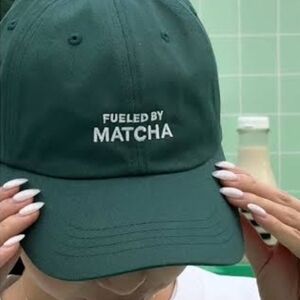 Fueled by Matcha Dark Green Baseball Cap - Women